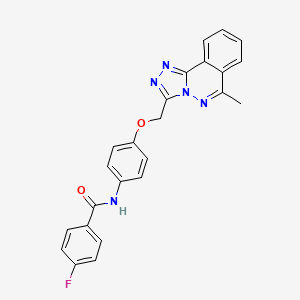 molecular formula C24H18FN5O2 B11501615 4-fluoro-N-{4-[(6-methyl[1,2,4]triazolo[3,4-a]phthalazin-3-yl)methoxy]phenyl}benzamide 