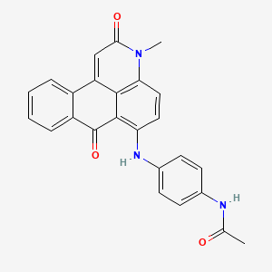 N-{4-[(3-methyl-2,7-dioxo-2,7-dihydro-3H-naphtho[1,2,3-de]quinolin-6-yl)amino]phenyl}acetamide