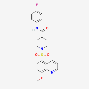 N-(4-fluorophenyl)-1-[(8-methoxyquinolin-5-yl)sulfonyl]piperidine-4-carboxamide