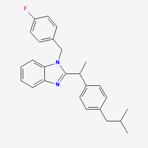 1-(4-fluorobenzyl)-2-{1-[4-(2-methylpropyl)phenyl]ethyl}-1H-benzimidazole