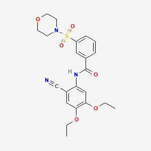 N-(2-cyano-4,5-diethoxyphenyl)-3-(morpholin-4-ylsulfonyl)benzamide