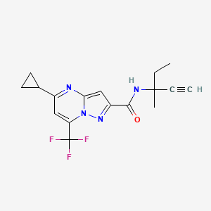 5-cyclopropyl-N-(3-methylpent-1-yn-3-yl)-7-(trifluoromethyl)pyrazolo[1,5-a]pyrimidine-2-carboxamide