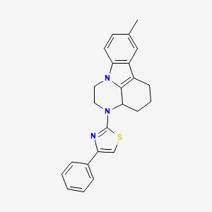 2-(8-methyl-1,2,3a,4,5,6-hexahydro-3H-pyrazino[3,2,1-jk]carbazol-3-yl)-4-phenyl-1,3-thiazole