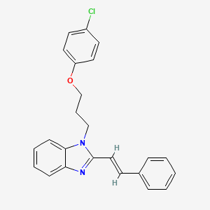 1-[3-(4-chlorophenoxy)propyl]-2-[(E)-2-phenylethenyl]-1H-benzimidazole