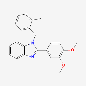 molecular formula C23H22N2O2 B11501737 2-(3,4-dimethoxyphenyl)-1-(2-methylbenzyl)-1H-benzimidazole 