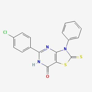 5-(4-chlorophenyl)-3-phenyl-2-thioxo-2,3-dihydro[1,3]thiazolo[4,5-d]pyrimidin-7(6H)-one