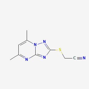 Acetonitrile, (5,7-dimethyl-[1,2,4]triazolo[1,5-a]pyrimidin-2-ylsulfanyl)-