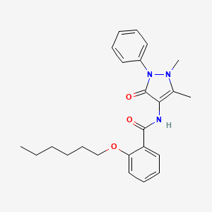 N-(1,5-dimethyl-3-oxo-2-phenyl-2,3-dihydro-1H-pyrazol-4-yl)-2-(hexyloxy)benzamide