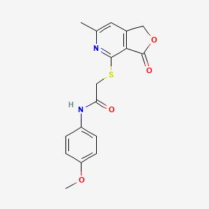 N-(4-methoxyphenyl)-2-[(6-methyl-3-oxo-1,3-dihydrofuro[3,4-c]pyridin-4-yl)sulfanyl]acetamide