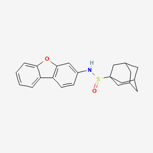 molecular formula C22H23NO2S B11501878 N-dibenzo[b,d]furan-3-yladamantane-1-sulfinamide 