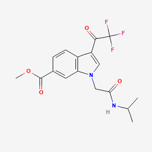 1H-Indole-6-carboxylic acid, 1-[2-[(1-methylethyl)amino]-2-oxoethyl]-3-(2,2,2-trifluoroacetyl)-, methyl ester