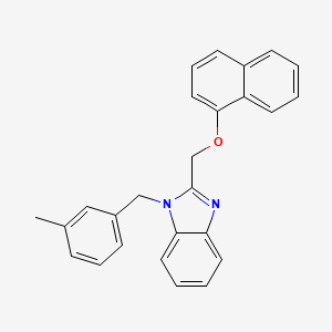 molecular formula C26H22N2O B11501892 1H-Benzoimidazole, 1-(3-methylbenzyl)-2-(naphthalen-1-yloxymethyl)- 