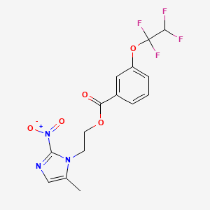 2-(5-methyl-2-nitro-1H-imidazol-1-yl)ethyl 3-(1,1,2,2-tetrafluoroethoxy)benzoate