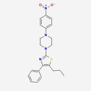 molecular formula C22H24N4O2S B11501909 1-(4-Nitrophenyl)-4-(4-phenyl-5-propyl-1,3-thiazol-2-yl)piperazine 