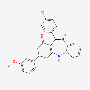 11-(4-chlorophenyl)-3-(3-methoxyphenyl)-2,3,4,5,10,11-hexahydro-1H-dibenzo[b,e][1,4]diazepin-1-one