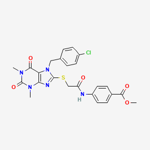 methyl 4-[({[7-(4-chlorobenzyl)-1,3-dimethyl-2,6-dioxo-2,3,6,7-tetrahydro-1H-purin-8-yl]sulfanyl}acetyl)amino]benzoate