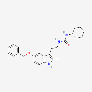 molecular formula C25H31N3O2 B11501964 1-{2-[5-(benzyloxy)-2-methyl-1H-indol-3-yl]ethyl}-3-cyclohexylurea 