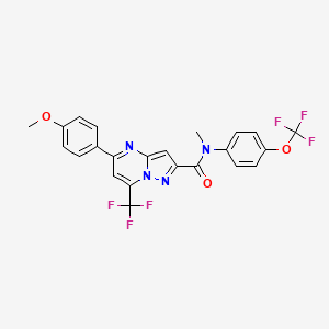 5-(4-methoxyphenyl)-N-methyl-N-[4-(trifluoromethoxy)phenyl]-7-(trifluoromethyl)pyrazolo[1,5-a]pyrimidine-2-carboxamide