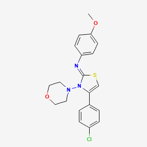 N-[(2Z)-4-(4-chlorophenyl)-3-(morpholin-4-yl)-1,3-thiazol-2(3H)-ylidene]-4-methoxyaniline