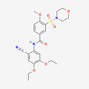 N-(2-cyano-4,5-diethoxyphenyl)-4-methoxy-3-(morpholin-4-ylsulfonyl)benzamide