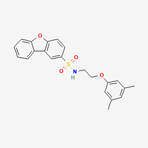 molecular formula C22H21NO4S B11502047 N-[2-(3,5-dimethylphenoxy)ethyl]dibenzo[b,d]furan-2-sulfonamide 