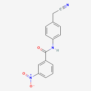 molecular formula C15H11N3O3 B11502066 N-[4-(cyanomethyl)phenyl]-3-nitrobenzamide 