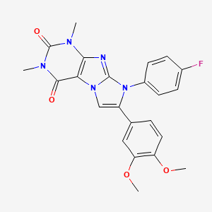 7-(3,4-dimethoxyphenyl)-8-(4-fluorophenyl)-1,3-dimethyl-1H-imidazo[2,1-f]purine-2,4(3H,8H)-dione