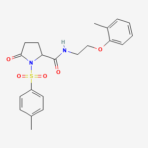 N-[2-(2-methylphenoxy)ethyl]-1-[(4-methylphenyl)sulfonyl]-5-oxoprolinamide