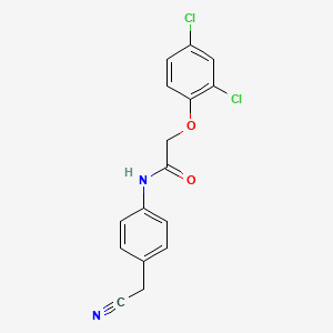 molecular formula C16H12Cl2N2O2 B11502098 N-[4-(cyanomethyl)phenyl]-2-(2,4-dichlorophenoxy)acetamide 