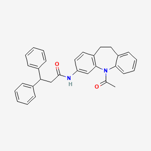 N-(5-acetyl-10,11-dihydro-5H-dibenzo[b,f]azepin-3-yl)-3,3-diphenylpropanamide