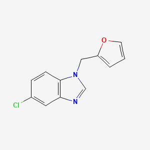 molecular formula C12H9ClN2O B11502128 1H-Benzoimidazole, 5-chloro-1-(furan-2-yl)methyl- 