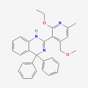 molecular formula C30H29N3O2 B11502143 2-[2-Ethoxy-4-(methoxymethyl)-6-methylpyridin-3-yl]-4,4-diphenyl-3,4-dihydroquinazoline 