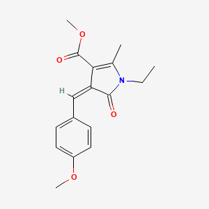 methyl (4Z)-1-ethyl-4-(4-methoxybenzylidene)-2-methyl-5-oxo-4,5-dihydro-1H-pyrrole-3-carboxylate