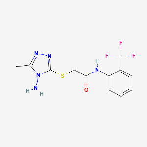 2-[(4-amino-5-methyl-4H-1,2,4-triazol-3-yl)sulfanyl]-N-[2-(trifluoromethyl)phenyl]acetamide