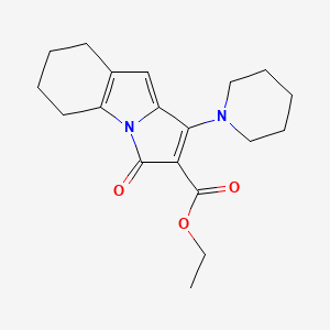 molecular formula C19H24N2O3 B11502160 ethyl 3-oxo-1-piperidin-1-yl-5,6,7,8-tetrahydro-3H-pyrrolo[1,2-a]indole-2-carboxylate 