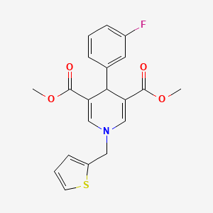 Dimethyl 4-(3-fluorophenyl)-1-(thiophen-2-ylmethyl)-1,4-dihydropyridine-3,5-dicarboxylate