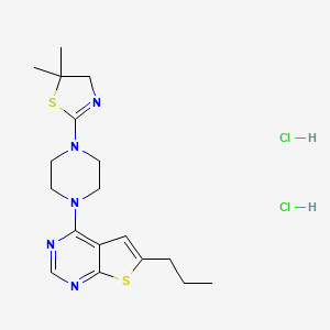 molecular formula C18H27Cl2N5S2 B1150217 MI 2 dihydrochloride 