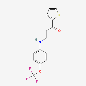 1-(Thiophen-2-yl)-3-{[4-(trifluoromethoxy)phenyl]amino}propan-1-one