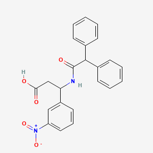 molecular formula C23H20N2O5 B11502195 3-Diphenylacetylamino-3-(3-nitro-phenyl)-propionic acid 