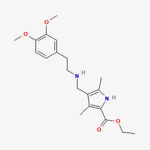 ethyl 4-({[2-(3,4-dimethoxyphenyl)ethyl]amino}methyl)-3,5-dimethyl-1H-pyrrole-2-carboxylate