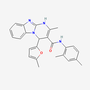 molecular formula C25H24N4O2 B11502209 N-(2,4-dimethylphenyl)-2-methyl-4-(5-methylfuran-2-yl)-1,4-dihydropyrimido[1,2-a]benzimidazole-3-carboxamide 