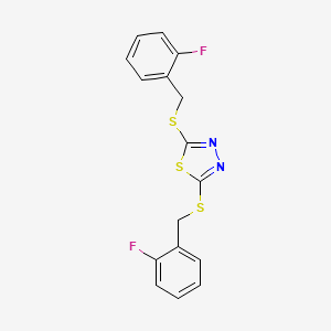 [1,3,4]Thiadiazole, 2,5-bis(2-fluorobenzylsulfanyl)-