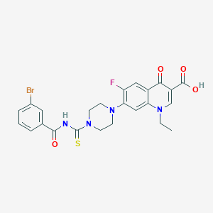 7-(4-{[(3-Bromophenyl)carbonyl]carbamothioyl}piperazin-1-yl)-1-ethyl-6-fluoro-4-oxo-1,4-dihydroquinoline-3-carboxylic acid