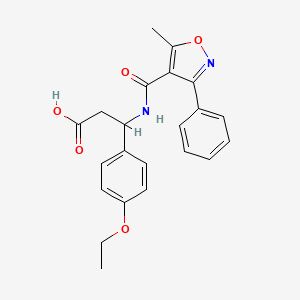 3-(4-Ethoxyphenyl)-3-{[(5-methyl-3-phenyl-1,2-oxazol-4-yl)carbonyl]amino}propanoic acid