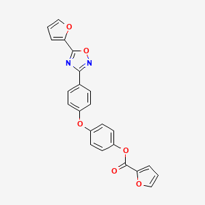 4-{4-[5-(Furan-2-yl)-1,2,4-oxadiazol-3-yl]phenoxy}phenyl furan-2-carboxylate