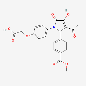 (4-{3-acetyl-4-hydroxy-2-[4-(methoxycarbonyl)phenyl]-5-oxo-2,5-dihydro-1H-pyrrol-1-yl}phenoxy)acetic acid