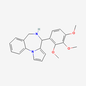 molecular formula C21H22N2O3 B11502334 4-(2,3,4-trimethoxyphenyl)-5,6-dihydro-4H-pyrrolo[1,2-a][1,4]benzodiazepine 