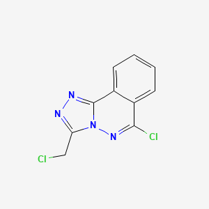 molecular formula C10H6Cl2N4 B11502374 6-Chloro-3-(chloromethyl)-[1,2,4]triazolo[3,4-a]phthalazine 