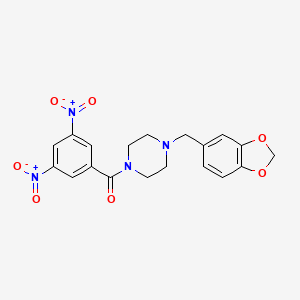 1-(1,3-Benzodioxol-5-ylmethyl)-4-(3,5-dinitrobenzoyl)piperazine