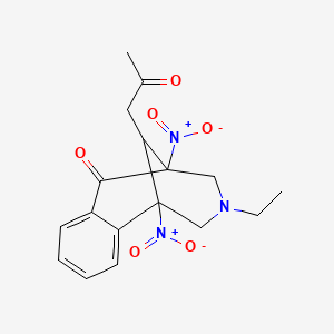 3-ethyl-1,5-dinitro-11-(2-oxopropyl)-2,3,4,5-tetrahydro-1,5-methano-3-benzazocin-6(1H)-one